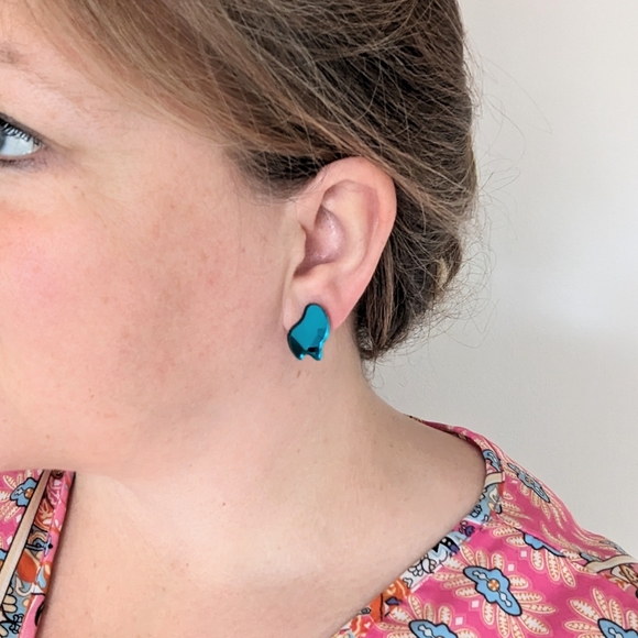 Mirror Drip Studs | Hypoallergenic - Picture 3 of 16